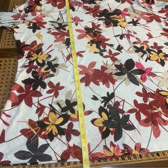 JM Collection leaf design shirt top blouse - Picture 9 of 11